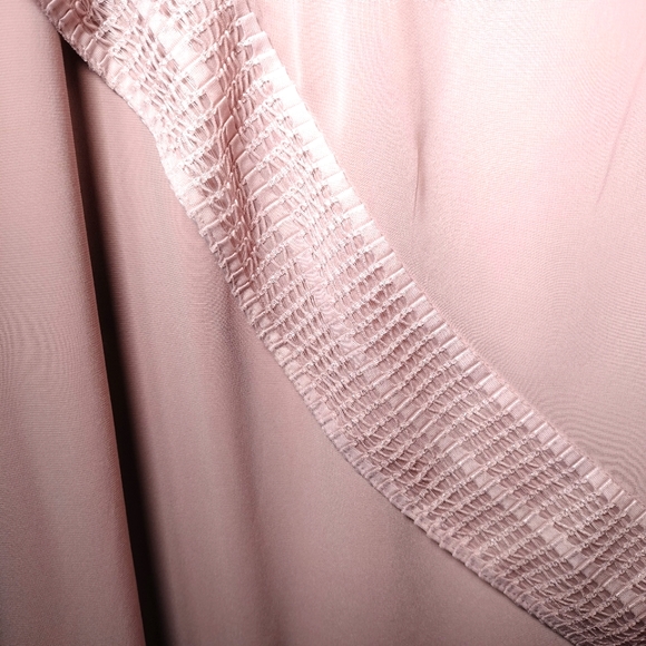 SLNY Foil Trim Asymmetrical Popover Capelet Sheath Dress Rose Gold Size 16 - Picture 5 of 6